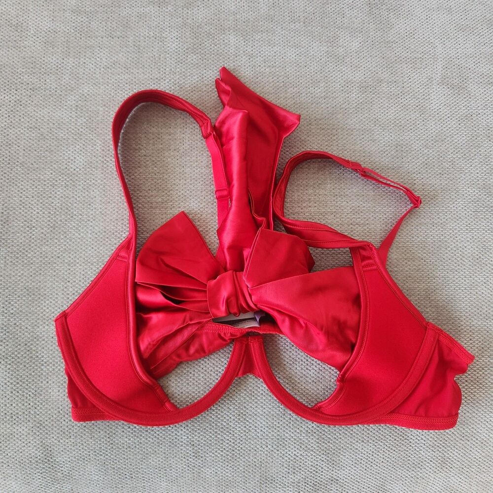 Adore Me Medium Dark Red Gynger Unlined Quarter Cup Bra NWT